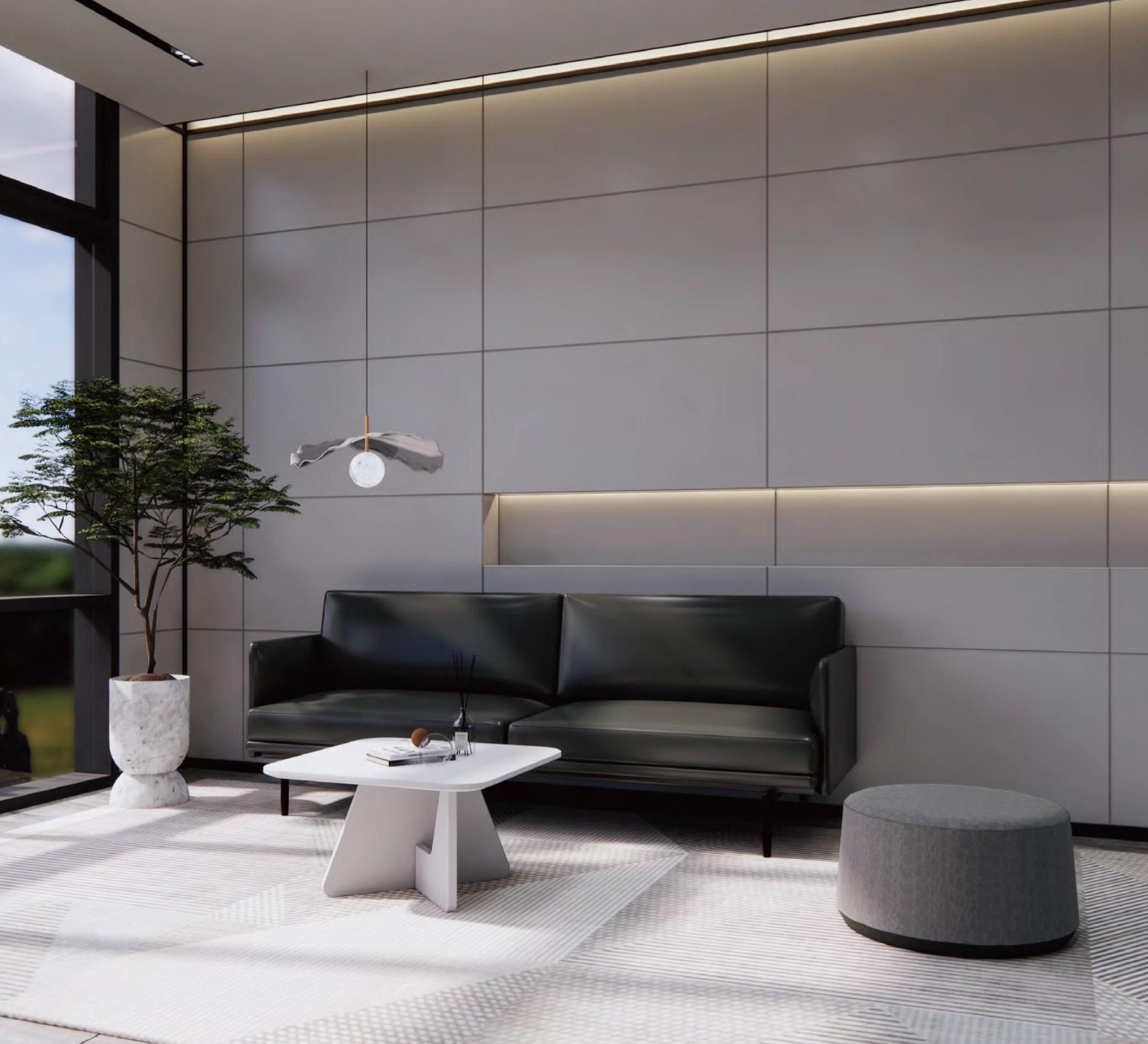 Clean Lines and Serene Colors Expand Space